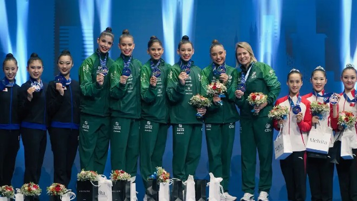 Com alagoana Duda Arakaki, Brasil conquista ouro e bronze na Copa de Ginástica Rítmica