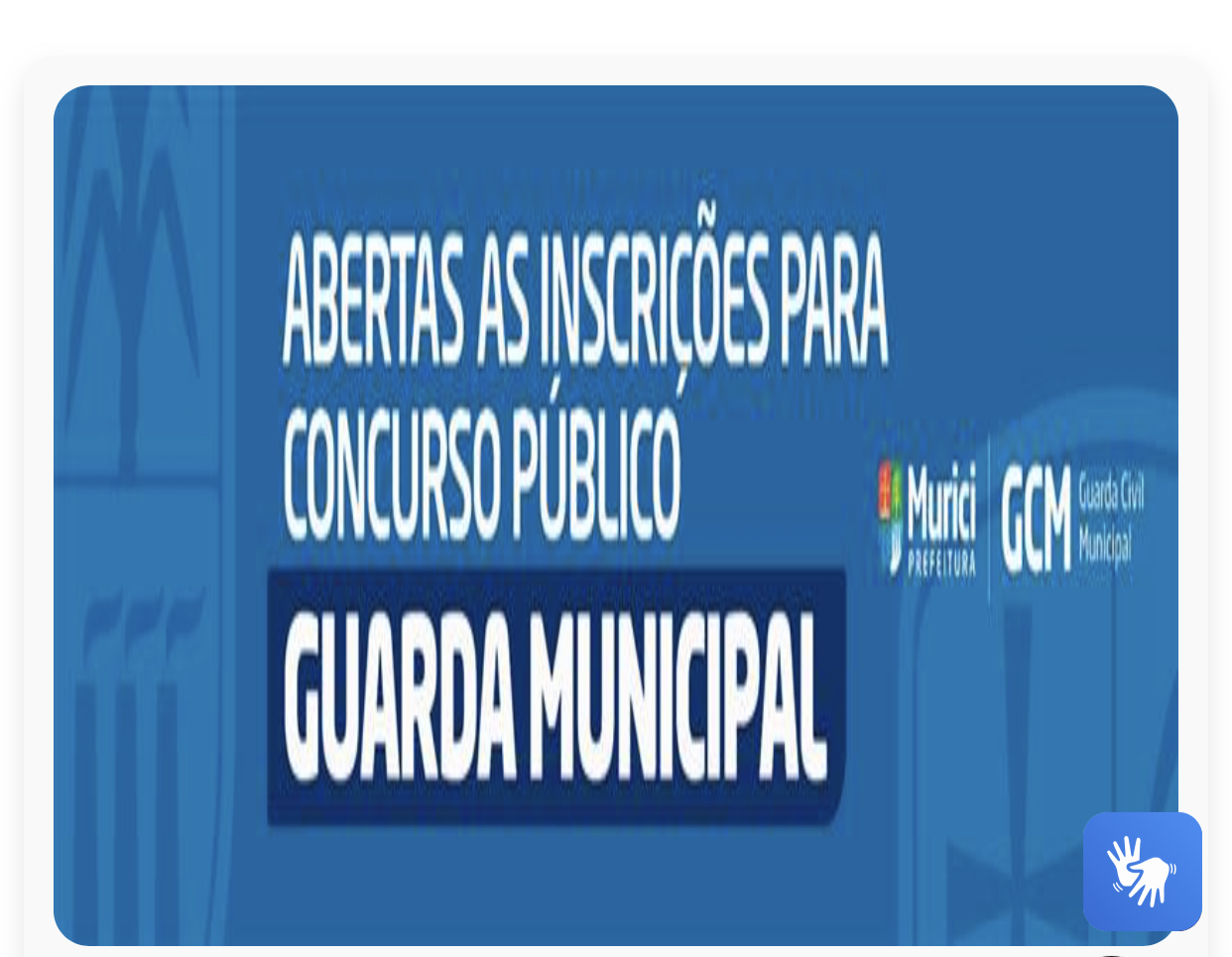 Prefeitura de Murici abre inscrições de concurso público para Guarda Civil Municipal 